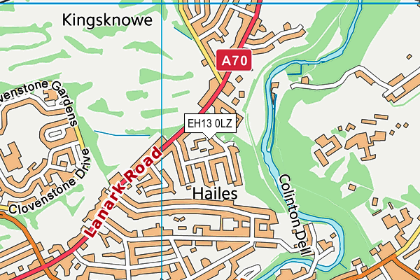 EH13 0LZ map - OS VectorMap District (Ordnance Survey) EH13 0LZ map - OS VectorMap District (Ordnance Survey)