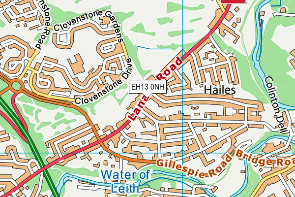 EH13 0NH map - OS VectorMap District (Ordnance Survey)