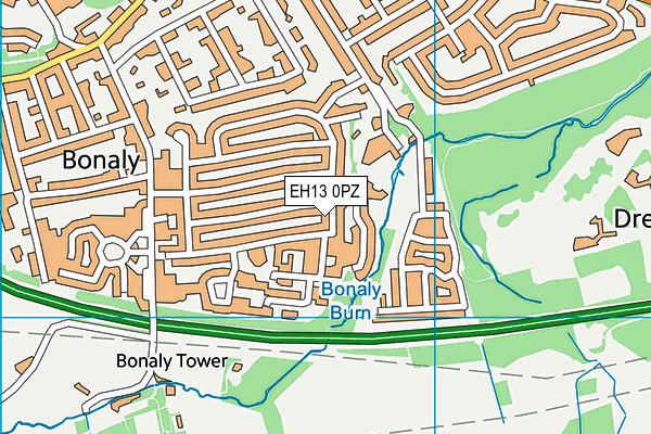 EH13 0PZ map - OS VectorMap District (Ordnance Survey) EH13 0PZ map - OS VectorMap District (Ordnance Survey)