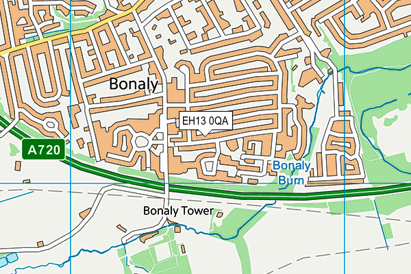 EH13 0QA map - OS VectorMap District (Ordnance Survey) EH13 0QA map - OS VectorMap District (Ordnance Survey)