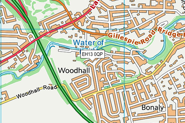 EH13 0QP map - OS VectorMap District (Ordnance Survey)