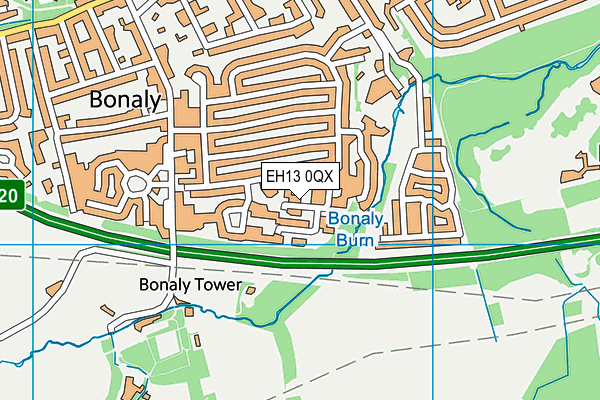 EH13 0QX map - OS VectorMap District (Ordnance Survey) EH13 0QX map - OS VectorMap District (Ordnance Survey)