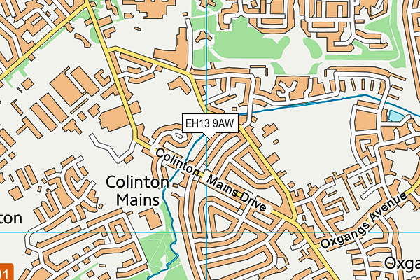 EH13 9AW map - OS VectorMap District (Ordnance Survey) EH13 9AW map - OS VectorMap District (Ordnance Survey)