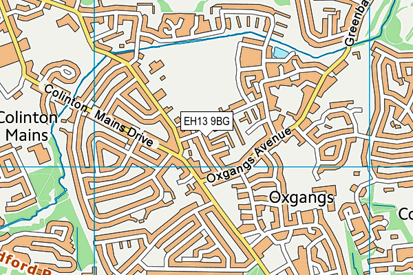EH13 9BG map - OS VectorMap District (Ordnance Survey) EH13 9BG map - OS VectorMap District (Ordnance Survey)