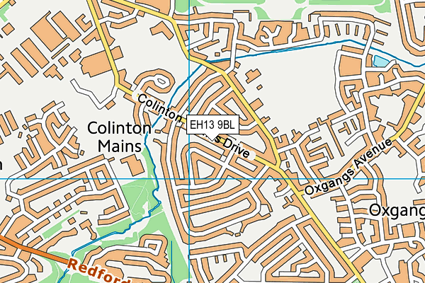 EH13 9BL map - OS VectorMap District (Ordnance Survey) EH13 9BL map - OS VectorMap District (Ordnance Survey)