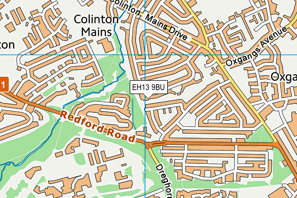 EH13 9BU map - OS VectorMap District (Ordnance Survey) EH13 9BU map - OS VectorMap District (Ordnance Survey)
