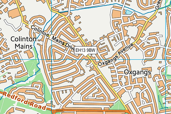 EH13 9BW map - OS VectorMap District (Ordnance Survey) EH13 9BW map - OS VectorMap District (Ordnance Survey)