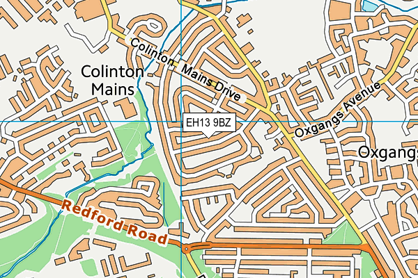 EH13 9BZ map - OS VectorMap District (Ordnance Survey) EH13 9BZ map - OS VectorMap District (Ordnance Survey)