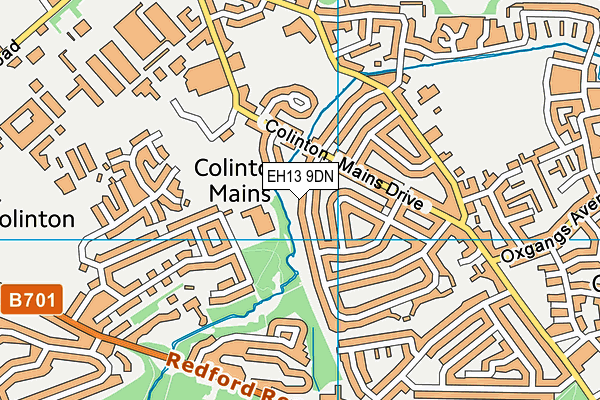 EH13 9DN map - OS VectorMap District (Ordnance Survey) EH13 9DN map - OS VectorMap District (Ordnance Survey)