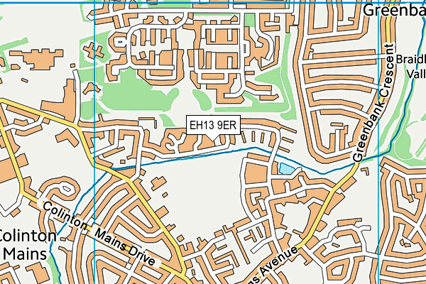 EH13 9ER map - OS VectorMap District (Ordnance Survey) EH13 9ER map - OS VectorMap District (Ordnance Survey)