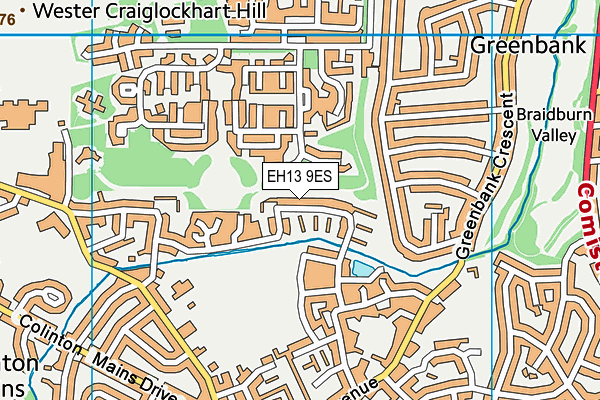 EH13 9ES map - OS VectorMap District (Ordnance Survey) EH13 9ES map - OS VectorMap District (Ordnance Survey)