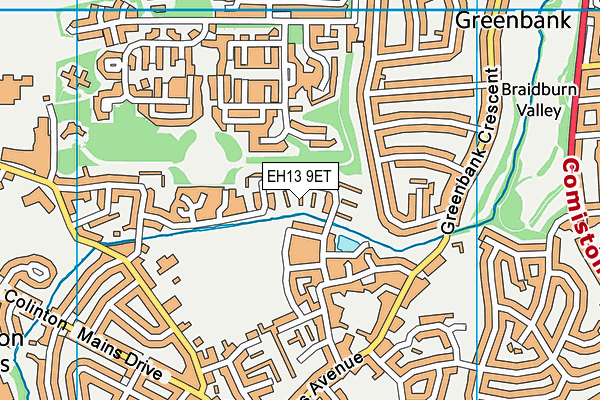 EH13 9ET map - OS VectorMap District (Ordnance Survey) EH13 9ET map - OS VectorMap District (Ordnance Survey)