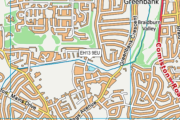 EH13 9EU map - OS VectorMap District (Ordnance Survey) EH13 9EU map - OS VectorMap District (Ordnance Survey)