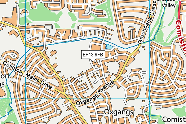 EH13 9FB map - OS VectorMap District (Ordnance Survey) EH13 9FB map - OS VectorMap District (Ordnance Survey)
