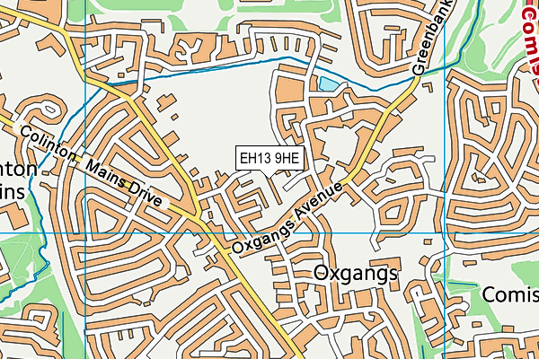 EH13 9HE map - OS VectorMap District (Ordnance Survey) EH13 9HE map - OS VectorMap District (Ordnance Survey)