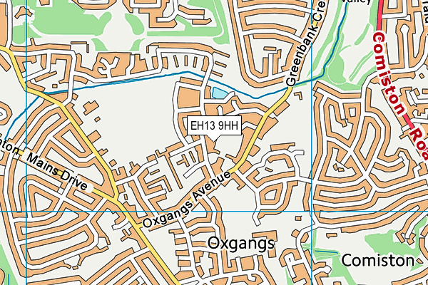 EH13 9HH map - OS VectorMap District (Ordnance Survey) EH13 9HH map - OS VectorMap District (Ordnance Survey)