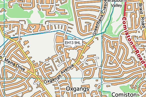 EH13 9HL map - OS VectorMap District (Ordnance Survey) EH13 9HL map - OS VectorMap District (Ordnance Survey)