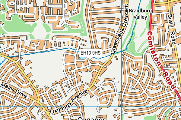 EH13 9HS map - OS VectorMap District (Ordnance Survey) EH13 9HS map - OS VectorMap District (Ordnance Survey)
