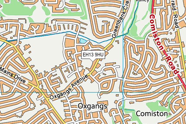 EH13 9HU map - OS VectorMap District (Ordnance Survey) EH13 9HU map - OS VectorMap District (Ordnance Survey)