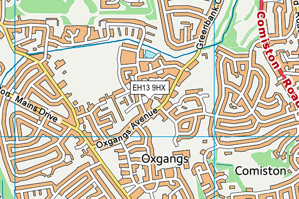 EH13 9HX map - OS VectorMap District (Ordnance Survey) EH13 9HX map - OS VectorMap District (Ordnance Survey)
