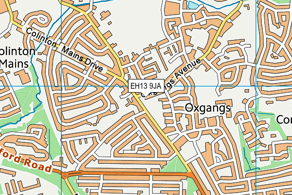 EH13 9JA map - OS VectorMap District (Ordnance Survey) EH13 9JA map - OS VectorMap District (Ordnance Survey)