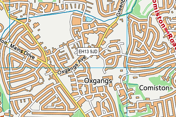 EH13 9JD map - OS VectorMap District (Ordnance Survey) EH13 9JD map - OS VectorMap District (Ordnance Survey)