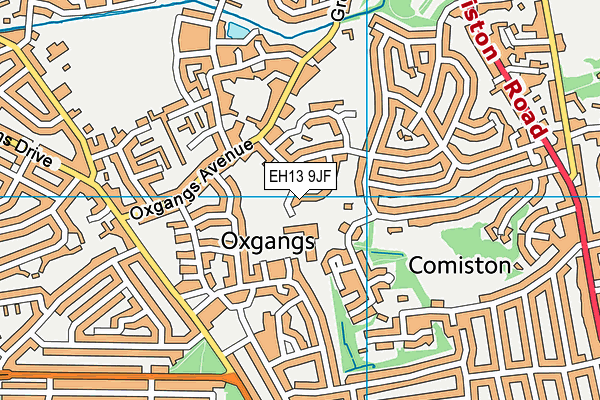 EH13 9JF map - OS VectorMap District (Ordnance Survey) EH13 9JF map - OS VectorMap District (Ordnance Survey)