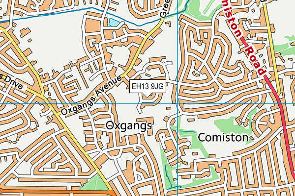 EH13 9JG map - OS VectorMap District (Ordnance Survey) EH13 9JG map - OS VectorMap District (Ordnance Survey)