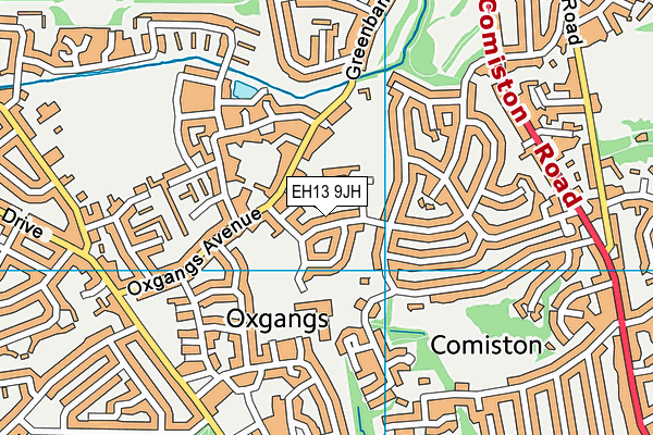 EH13 9JH map - OS VectorMap District (Ordnance Survey) EH13 9JH map - OS VectorMap District (Ordnance Survey)
