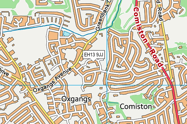 EH13 9JJ map - OS VectorMap District (Ordnance Survey) EH13 9JJ map - OS VectorMap District (Ordnance Survey)