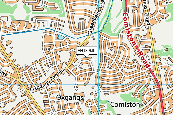 EH13 9JL map - OS VectorMap District (Ordnance Survey) EH13 9JL map - OS VectorMap District (Ordnance Survey)