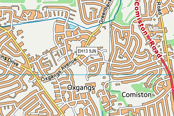 EH13 9JN map - OS VectorMap District (Ordnance Survey) EH13 9JN map - OS VectorMap District (Ordnance Survey)
