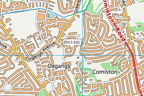 EH13 9JQ map - OS VectorMap District (Ordnance Survey) EH13 9JQ map - OS VectorMap District (Ordnance Survey)