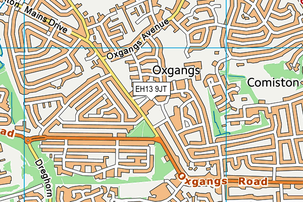 EH13 9JT map - OS VectorMap District (Ordnance Survey) EH13 9JT map - OS VectorMap District (Ordnance Survey)
