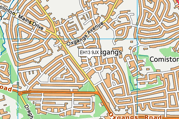 EH13 9JX map - OS VectorMap District (Ordnance Survey) EH13 9JX map - OS VectorMap District (Ordnance Survey)
