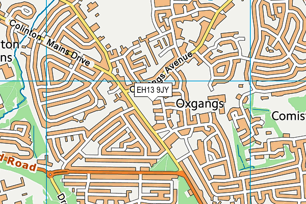 EH13 9JY map - OS VectorMap District (Ordnance Survey) EH13 9JY map - OS VectorMap District (Ordnance Survey)