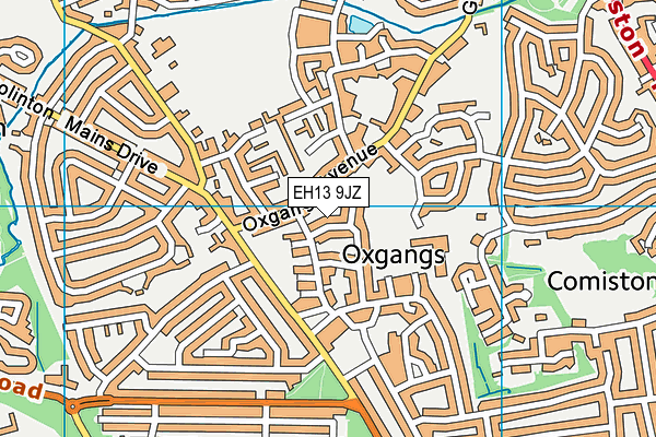 EH13 9JZ map - OS VectorMap District (Ordnance Survey) EH13 9JZ map - OS VectorMap District (Ordnance Survey)