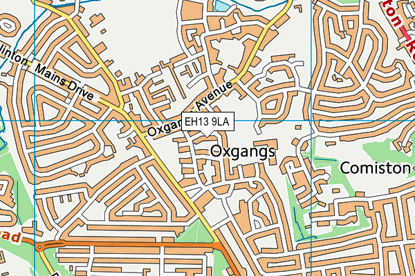 EH13 9LA map - OS VectorMap District (Ordnance Survey) EH13 9LA map - OS VectorMap District (Ordnance Survey)