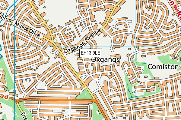 EH13 9LE map - OS VectorMap District (Ordnance Survey) EH13 9LE map - OS VectorMap District (Ordnance Survey)