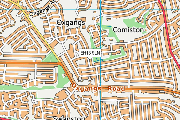 EH13 9LN map - OS VectorMap District (Ordnance Survey) EH13 9LN map - OS VectorMap District (Ordnance Survey)
