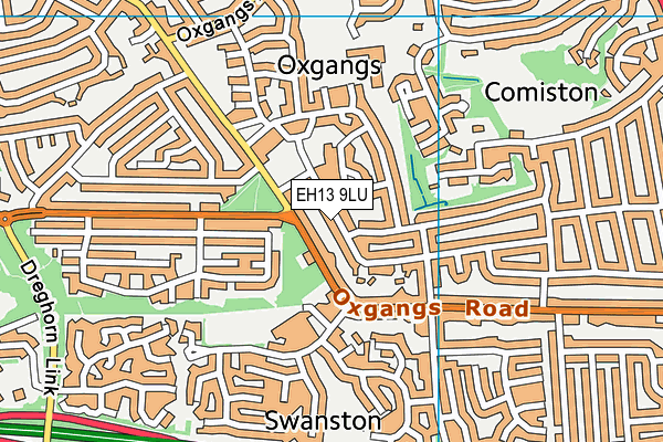 EH13 9LU map - OS VectorMap District (Ordnance Survey) EH13 9LU map - OS VectorMap District (Ordnance Survey)