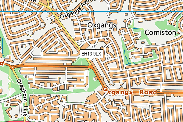 EH13 9LX map - OS VectorMap District (Ordnance Survey) EH13 9LX map - OS VectorMap District (Ordnance Survey)