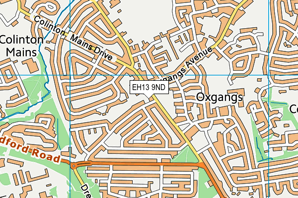 EH13 9ND map - OS VectorMap District (Ordnance Survey) EH13 9ND map - OS VectorMap District (Ordnance Survey)
