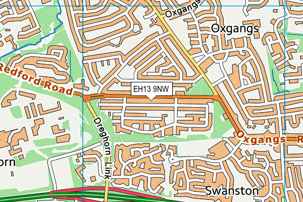 EH13 9NW map - OS VectorMap District (Ordnance Survey) EH13 9NW map - OS VectorMap District (Ordnance Survey)