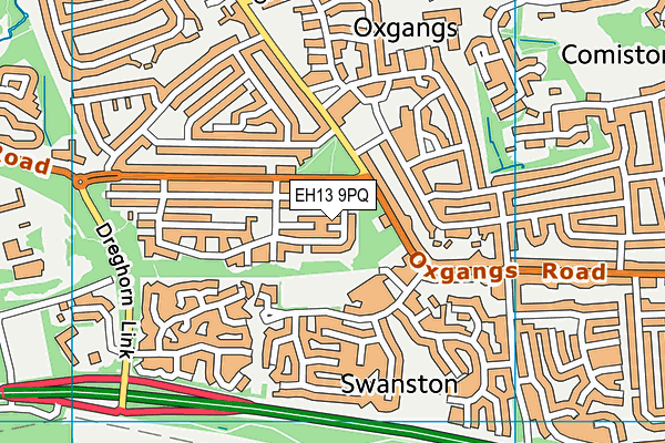 EH13 9PQ map - OS VectorMap District (Ordnance Survey) EH13 9PQ map - OS VectorMap District (Ordnance Survey)