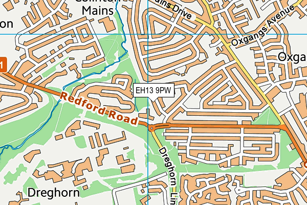 EH13 9PW map - OS VectorMap District (Ordnance Survey) EH13 9PW map - OS VectorMap District (Ordnance Survey)