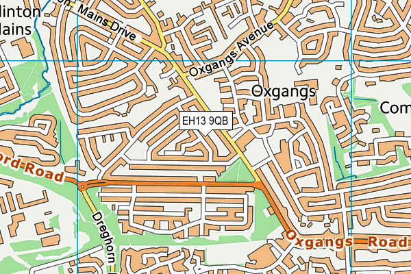EH13 9QB map - OS VectorMap District (Ordnance Survey) EH13 9QB map - OS VectorMap District (Ordnance Survey)