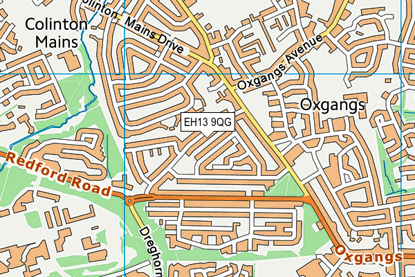 EH13 9QG map - OS VectorMap District (Ordnance Survey) EH13 9QG map - OS VectorMap District (Ordnance Survey)