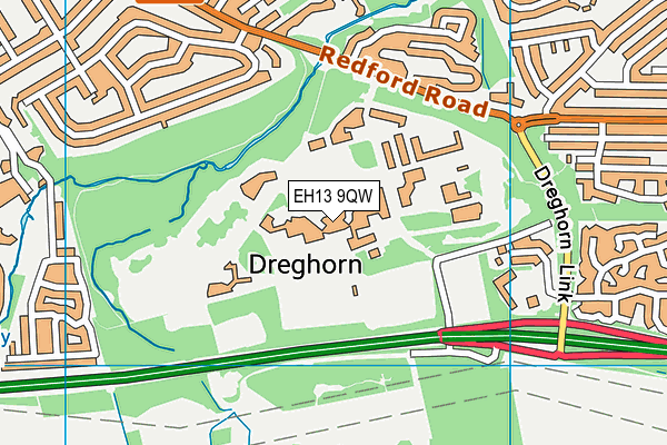 EH13 9QW map - OS VectorMap District (Ordnance Survey) EH13 9QW map - OS VectorMap District (Ordnance Survey)