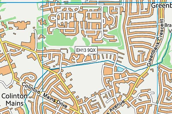 EH13 9QX map - OS VectorMap District (Ordnance Survey) EH13 9QX map - OS VectorMap District (Ordnance Survey)